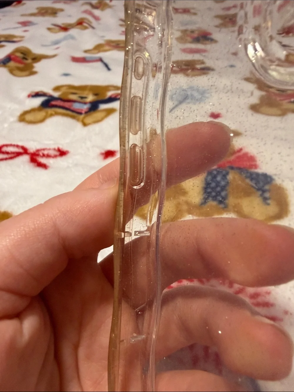 Clear Glitter Smartphone and Transparent pointy phone case for 15 pro max